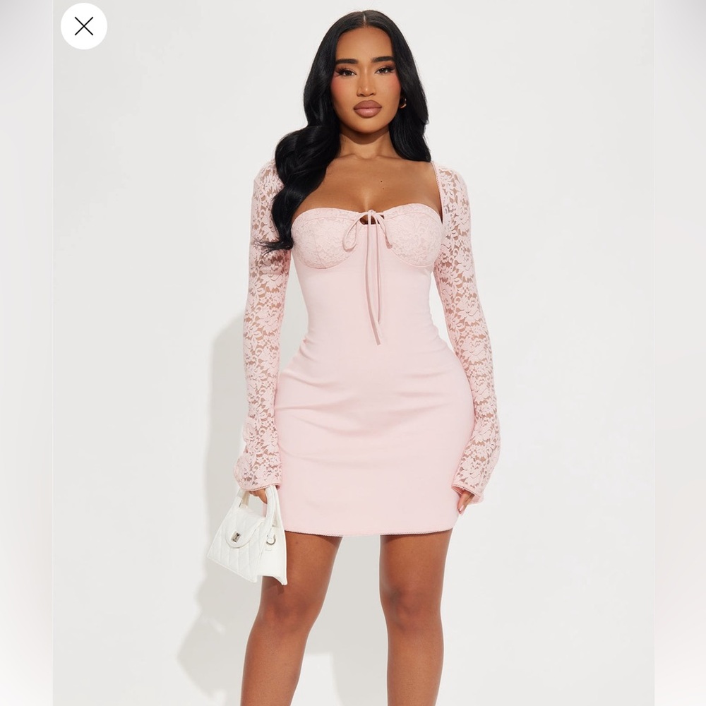 Emilina Long Sleeve Lace Mini Dress